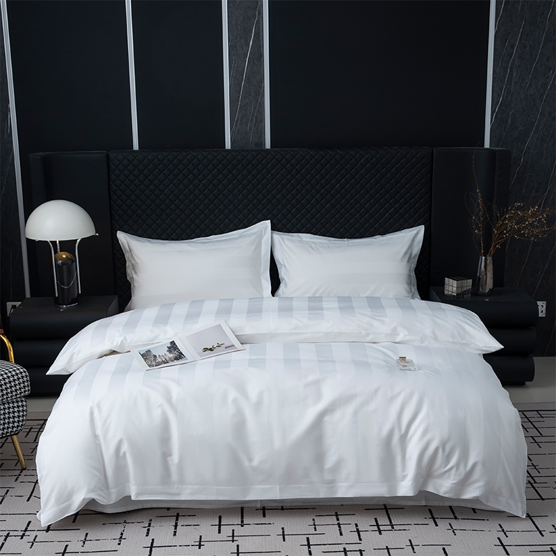 7cm Sateen Stripe Campo Alba 750TC 100% Cotton For V Star Hotel Stramenta Set