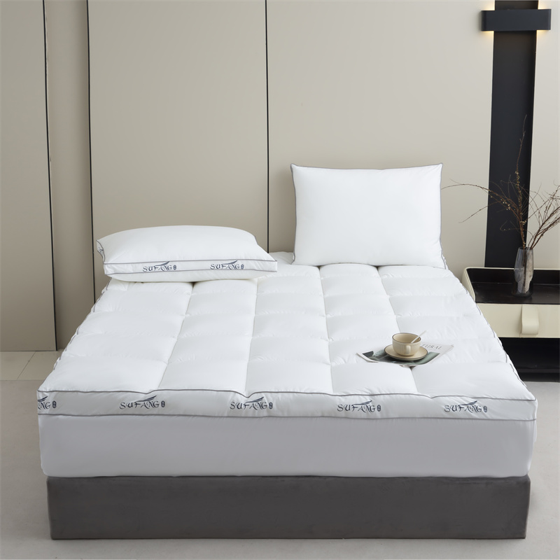 Customized Print Logo Microfiber filling 40s Downproof Fabric Cum Piping Culcita Topper